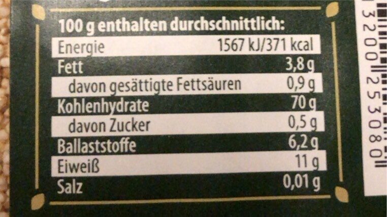 Gepuffter Amaranth - Nutrition facts - de