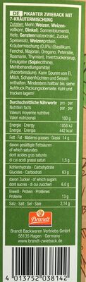Brandt "Knusper Mich" 7 Kräuter - Ingredients - fr