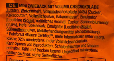 Minis Vollmilch Schoko - Ingredients - de