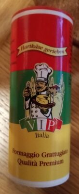Calories in Vip Italia Premium Hartkäse, Gerieben