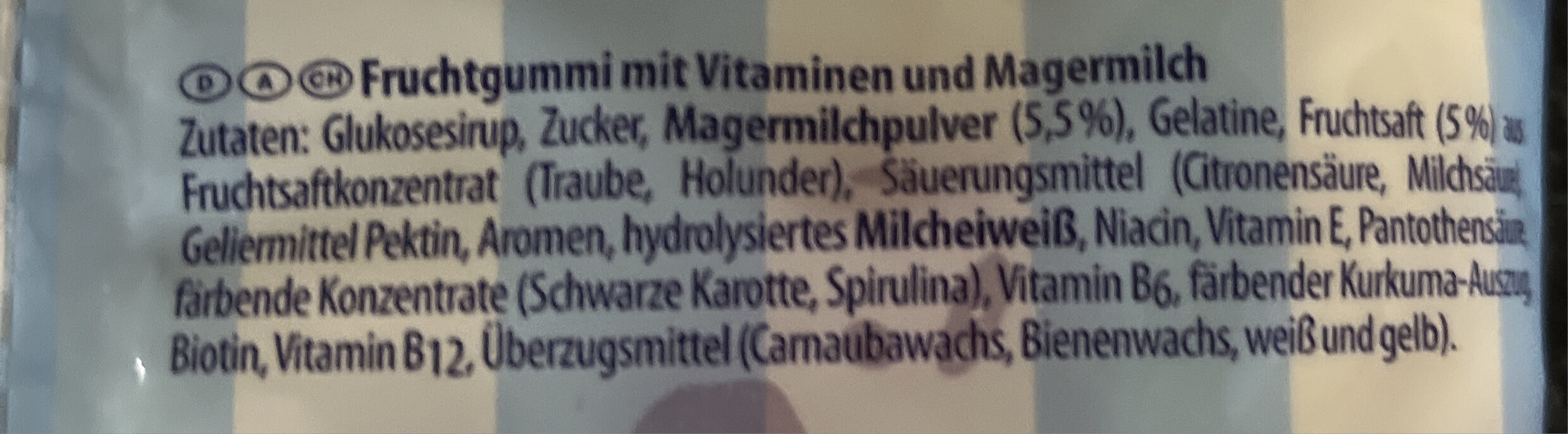 Lachgummi Milchbubis - Ingredienti - de
