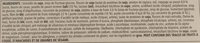 Barre repas équilibre - Ingredients - fr