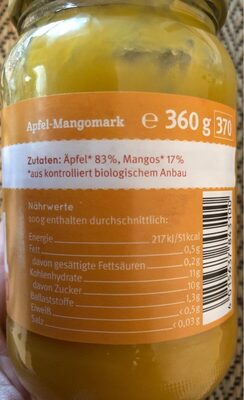 Apfel Mango - Nährwertangaben
