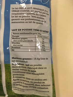 Prima lait - Ingredienti - fr