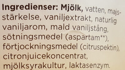 Mild Kvarg - Vanilj - Ingredienser