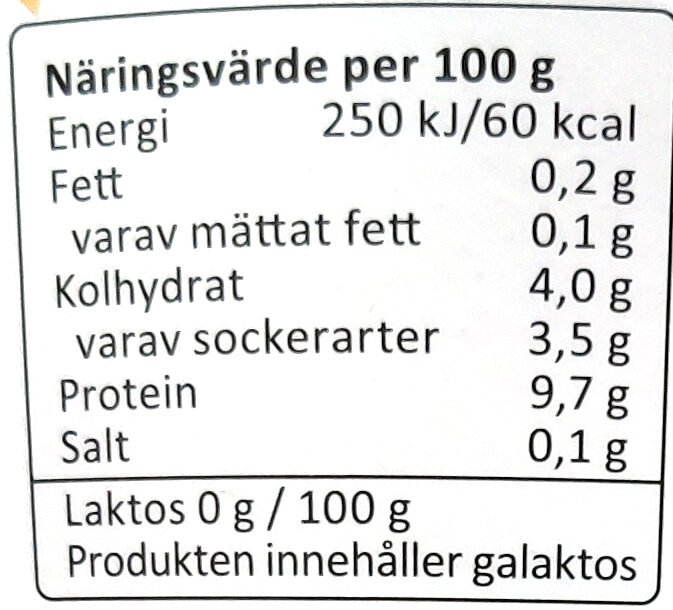 Mild Kvarg - Vanilj - Tableau nutritionnel - sv