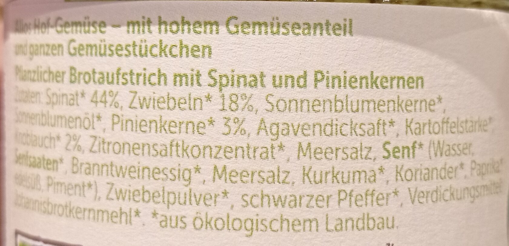 Sabines Spinat Pinienkerne - Zutaten