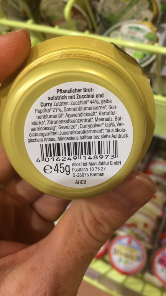 HOF GEMÜSE BROTAUFSTRICH - Product - de