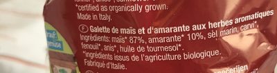 Allos Amaranth-mais-waffeln - Ingredients - fr
