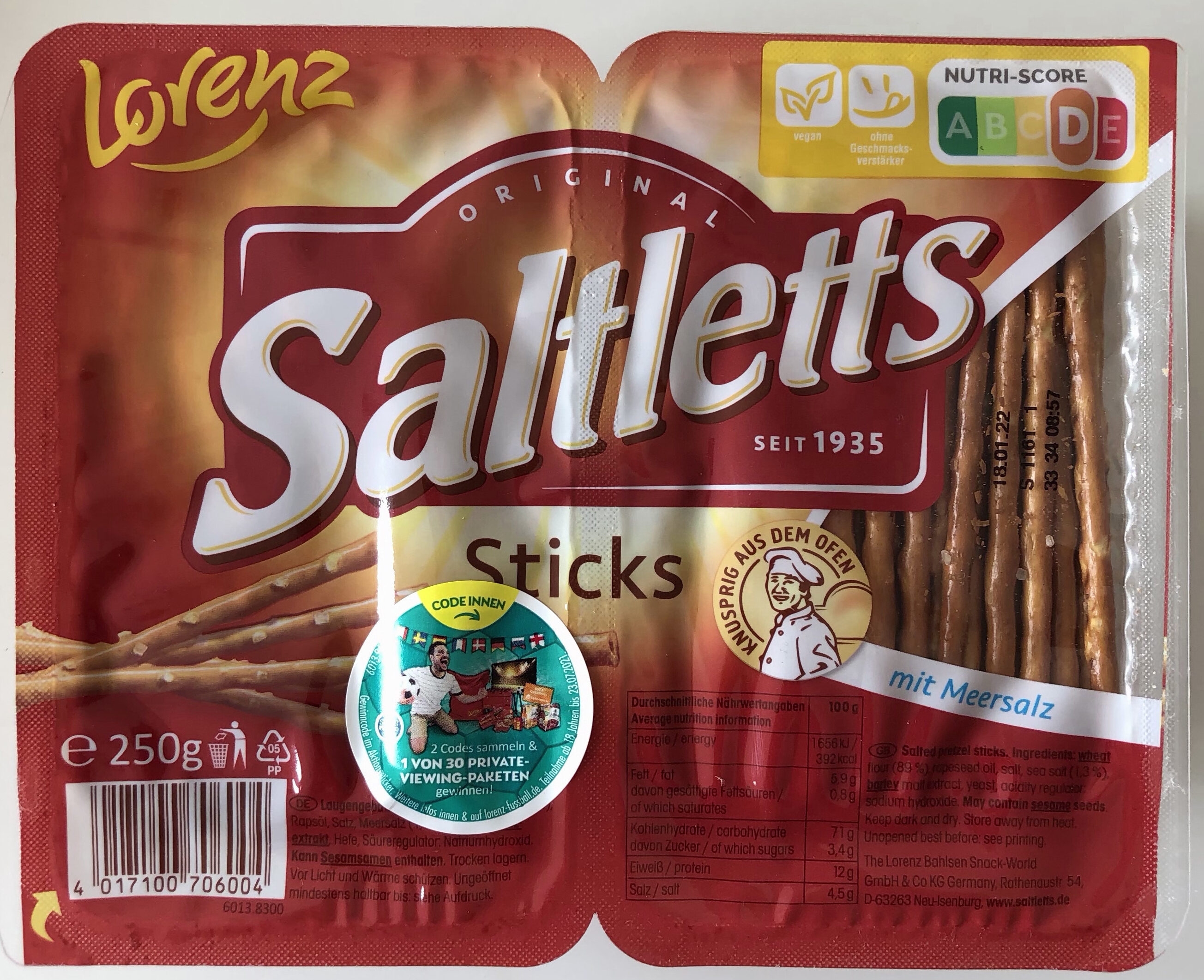 Snacks Saltletts - Produkt