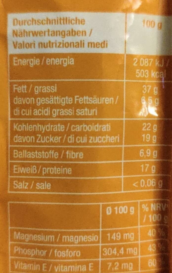 Studentenfutter deluxe - Nutrition facts