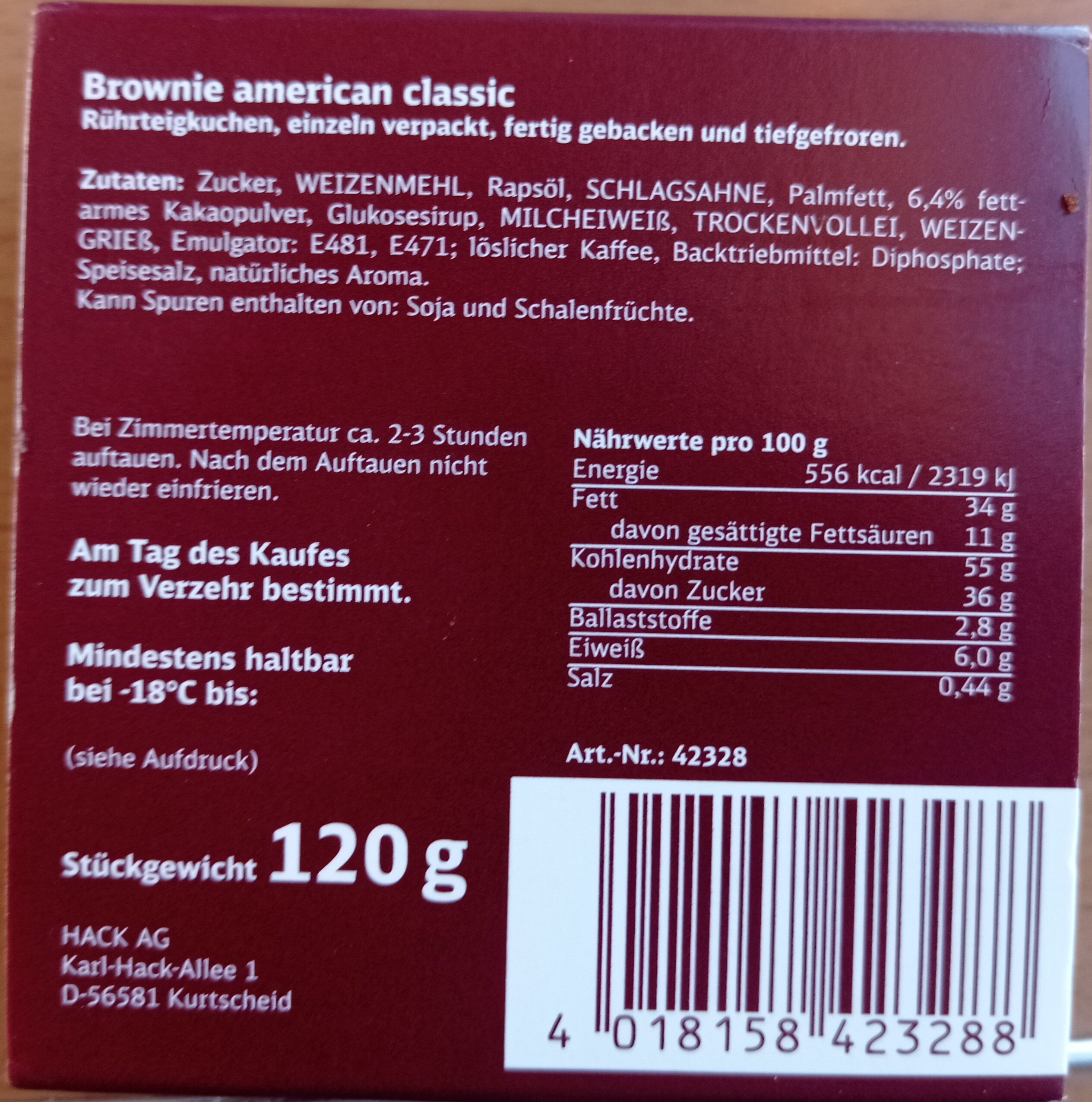 Brownie american classic - Product - de