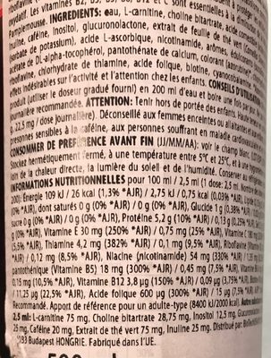 Thermo Drine Liquid (500 ML) Biotech Usa Parfum? - Ingredients - fr