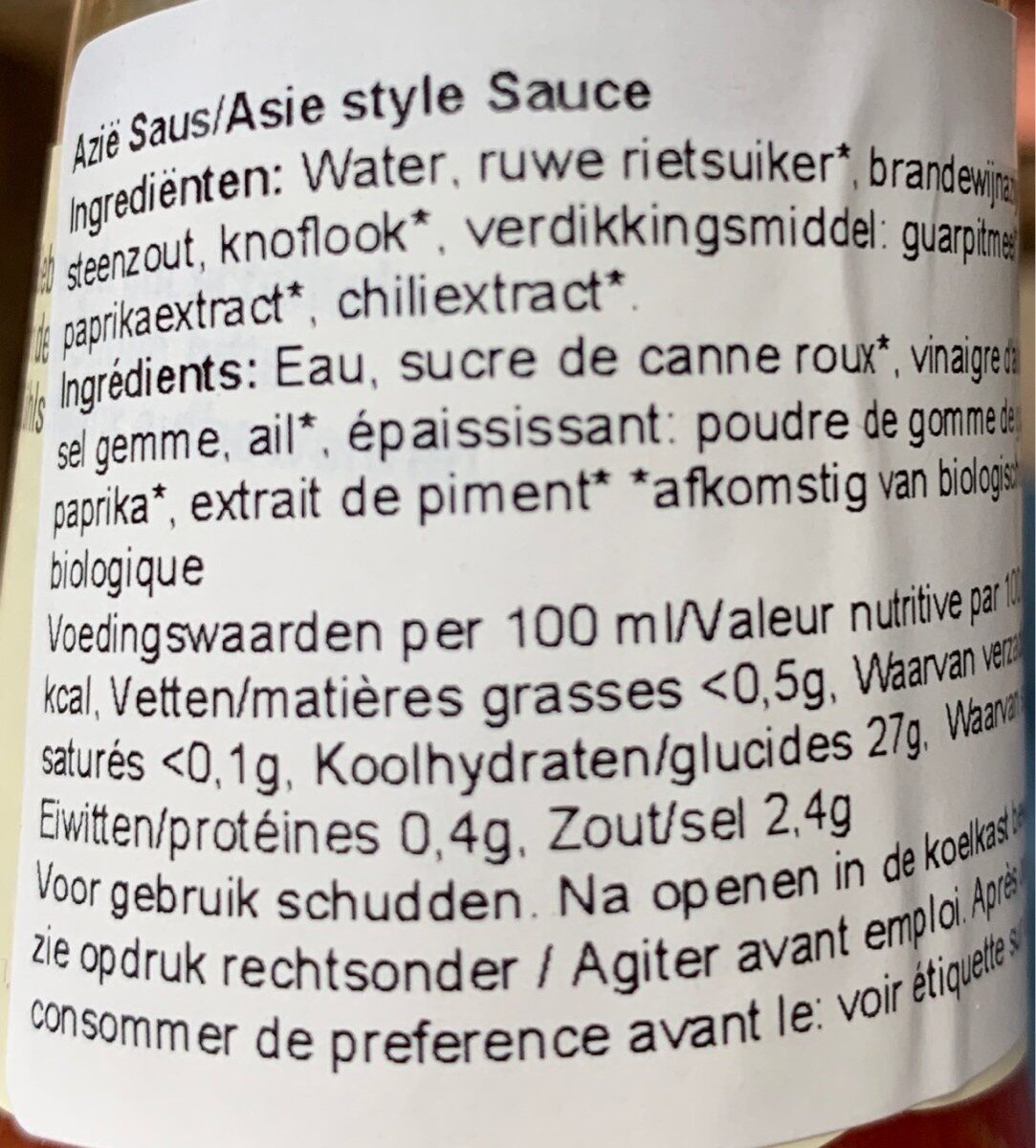 Byodo Asia Sauce, 250 ML Flasche - Voedingswaarden - fr