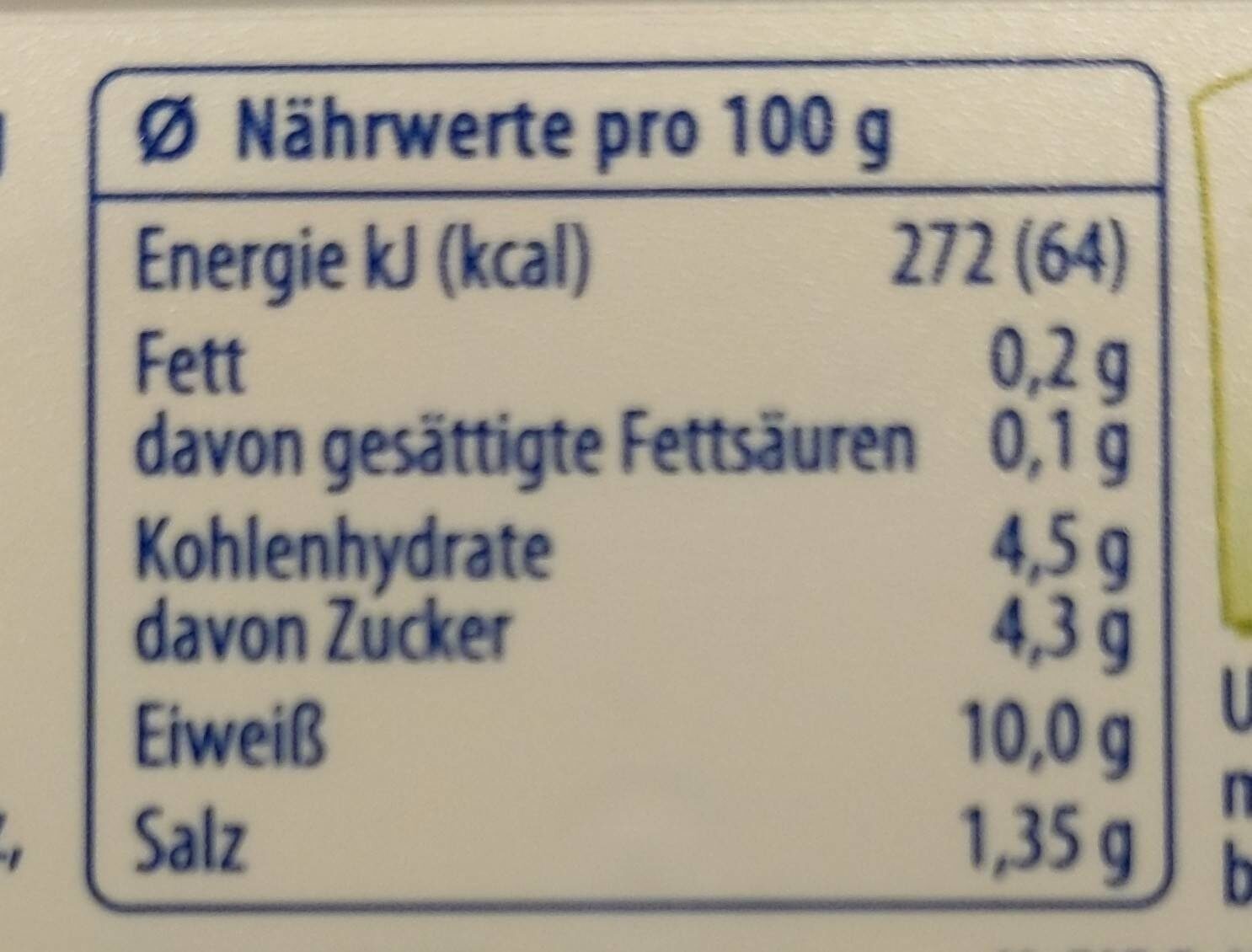 Fitline 0,2% Kräuter - Nutrition facts - de