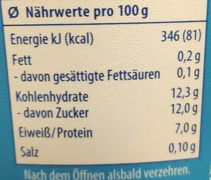 Quarkgenuss - Brombeere - Nutrition facts
