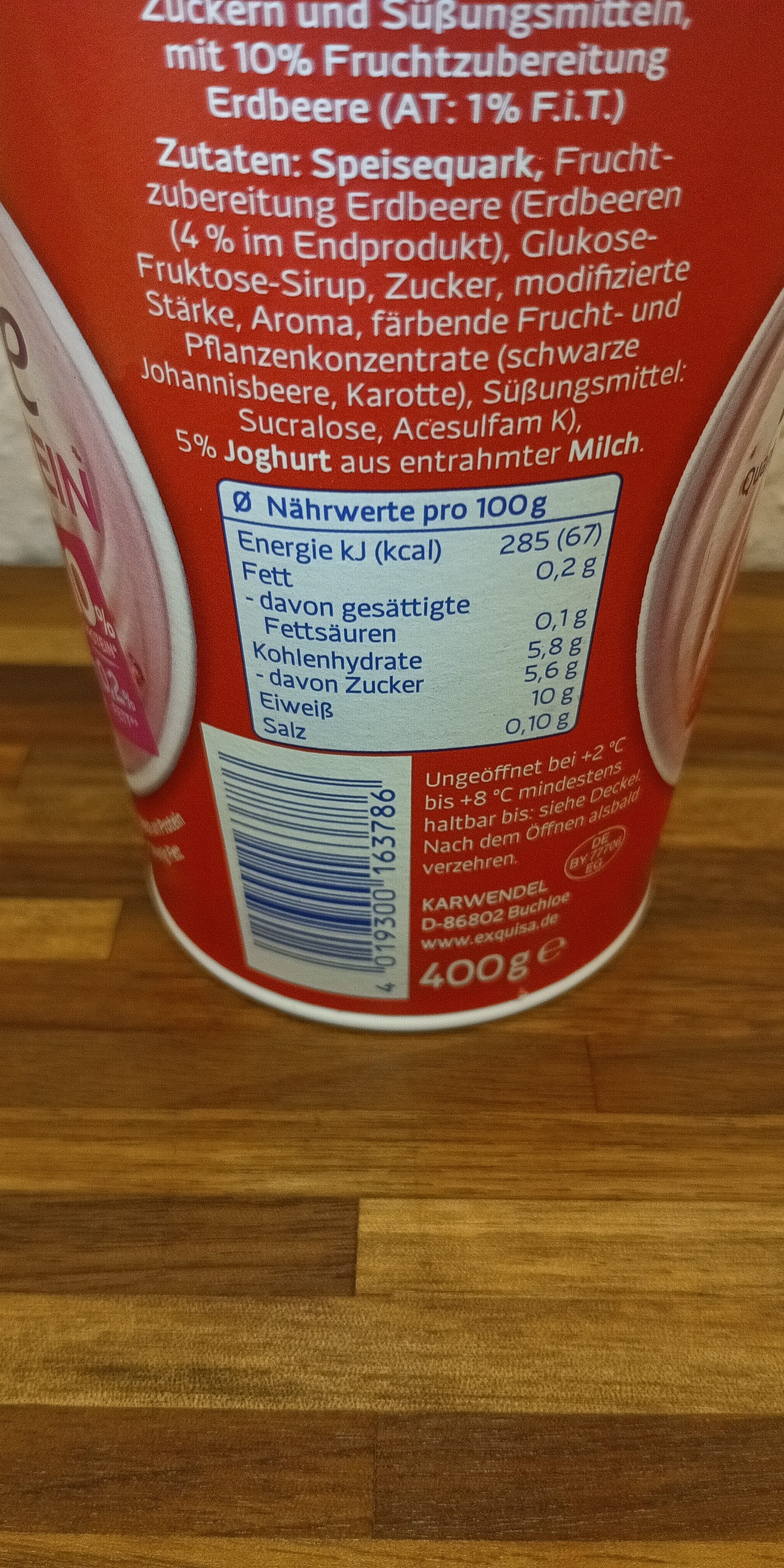 Fitline protein fraise - Nutrition facts
