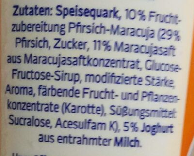 Fitline Protein Pfirsich-Maracuja - Ingredients - de