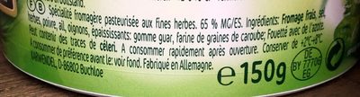 Fromage fines herbes - Ingrediënten - fr