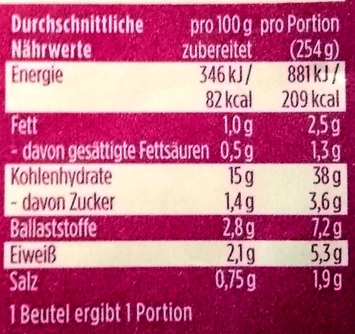 Potato-Cup Röstzwiebel - Nutrition facts - de