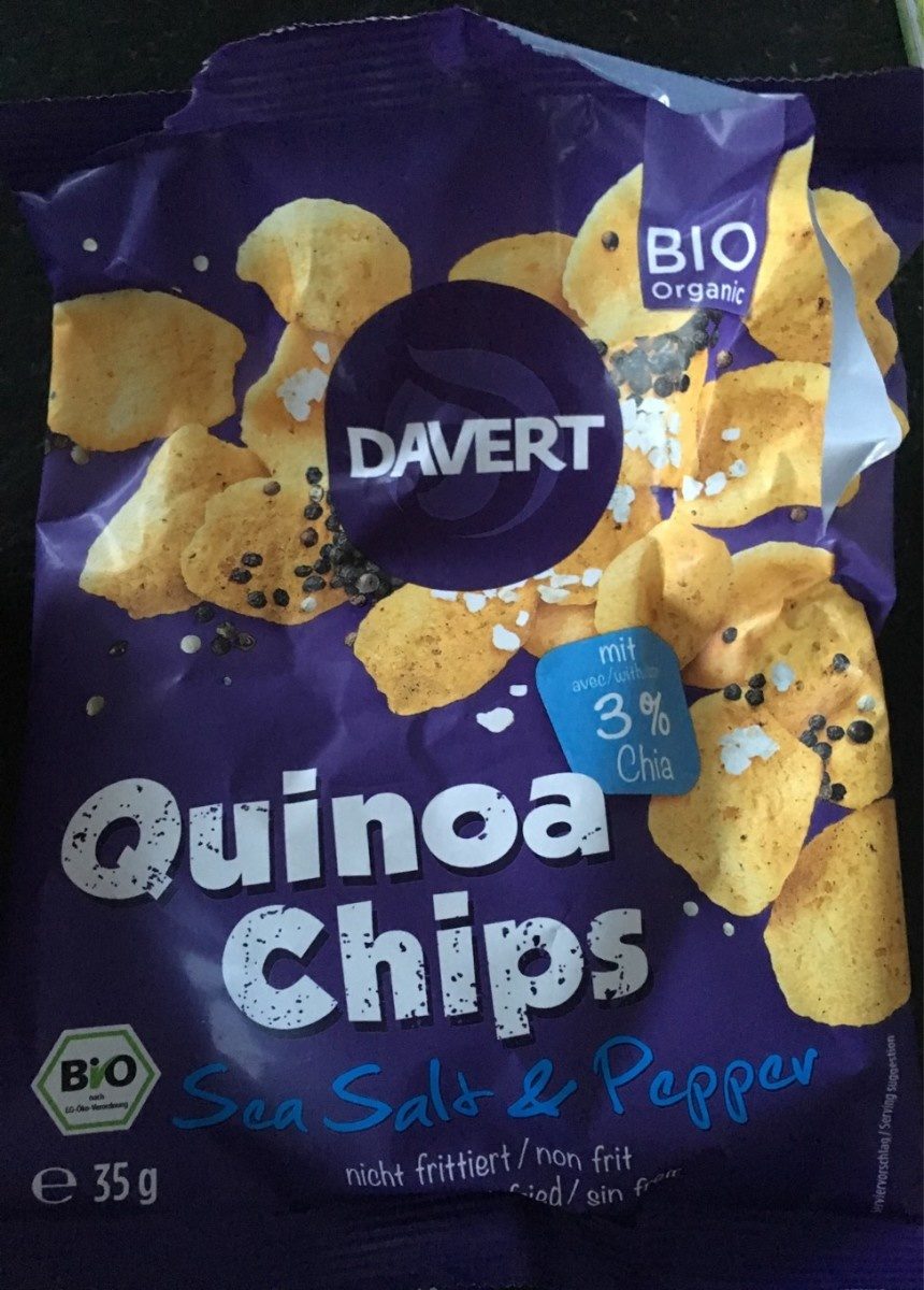 DAVERT Bio Quinoa Chips Sea Salt & Pepper, 35 G - Product - fr