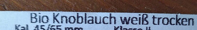 Knoblauch Bio weiß - Ingredients - de