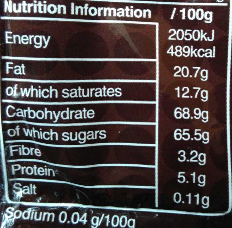 m&m's chocolate - Información nutricional - en