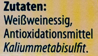 Essig Weissweinessig spritzig - Zutaten