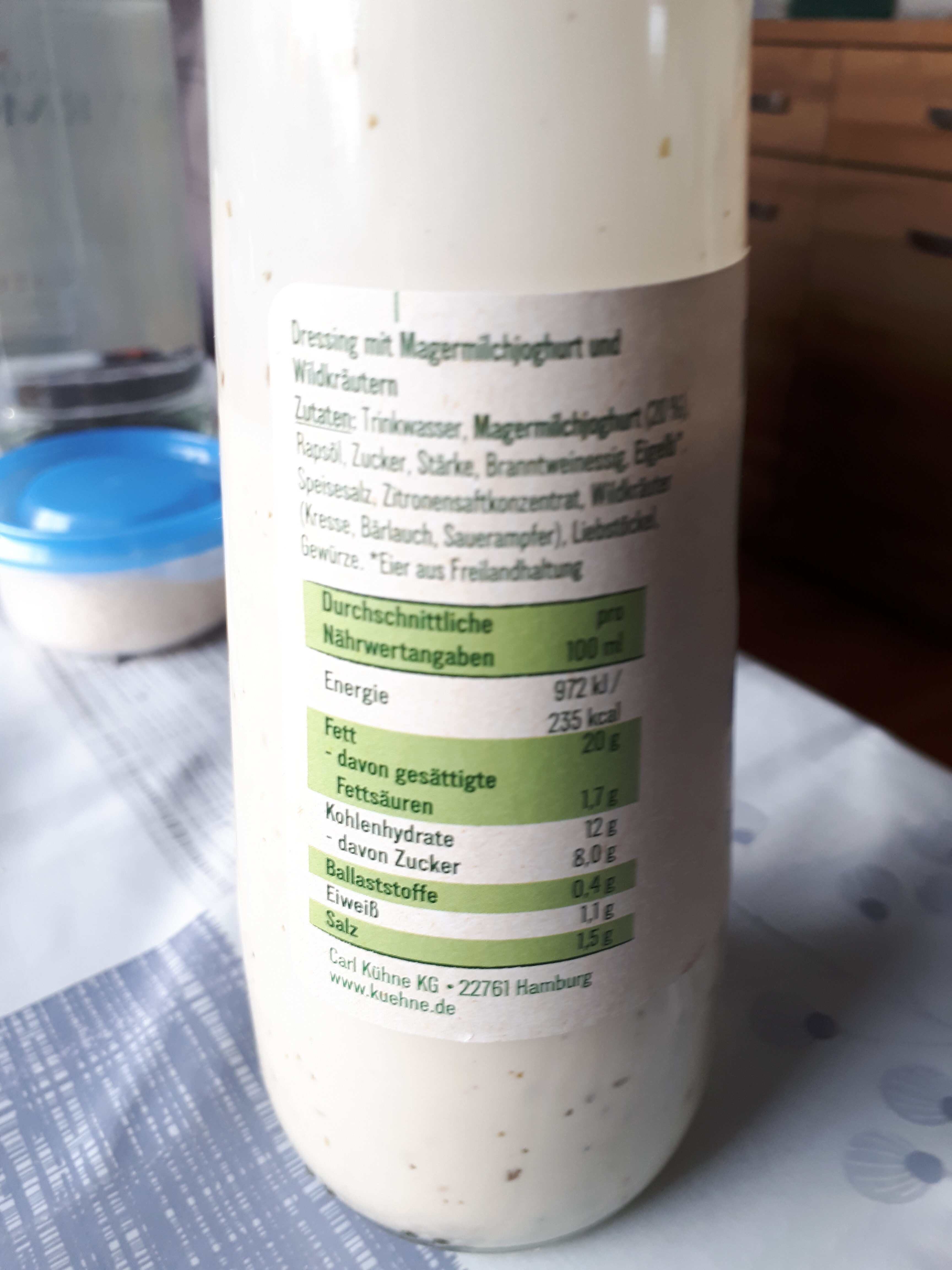 Natürlich Gut Joghurt Wildkräuter Dressing - Zutaten
