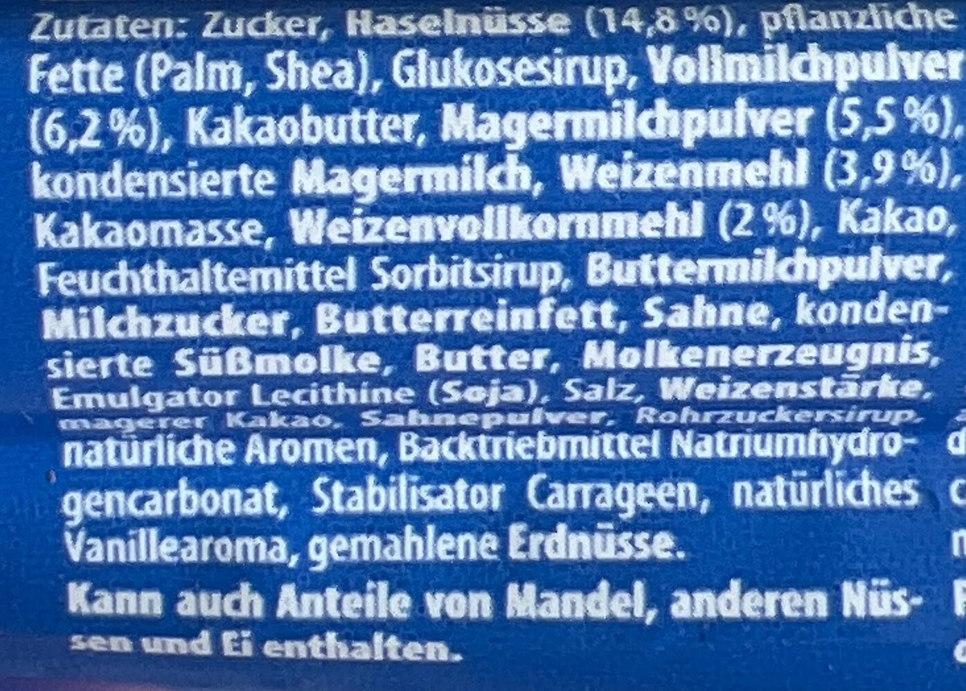 Knoppers NussRiegel - Ingredients - de