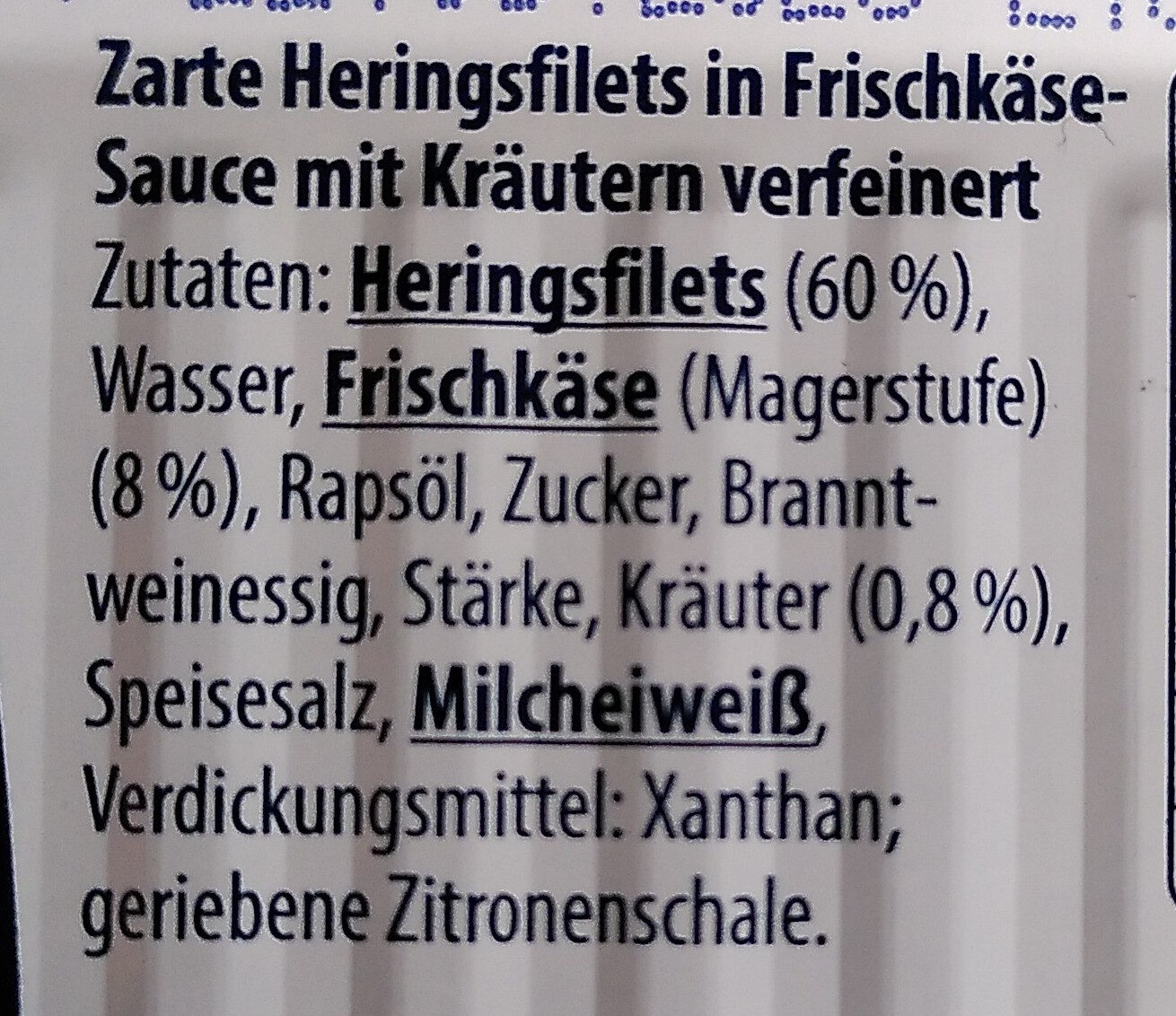 Zarte Filets vom Hering in Skyr-Sauce - Ingredienser - de