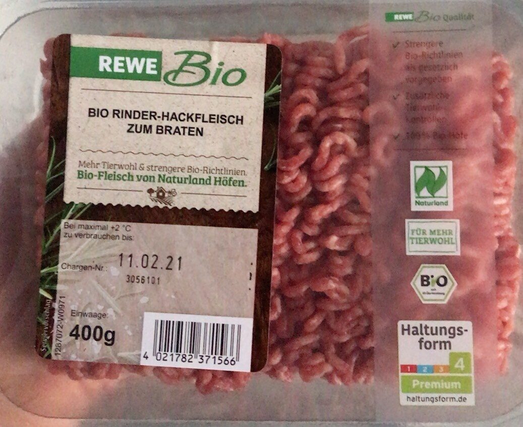 Bio Rinder-Hackfleisch zum Braten - Product - de