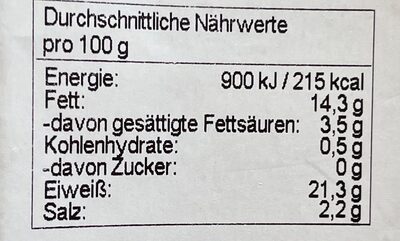 Stremellachs Pfeffer - Nutrition facts