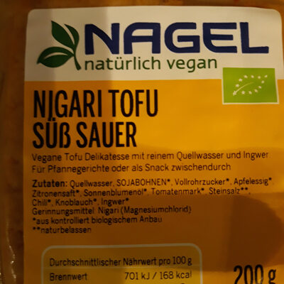 nigari tofu - Zutaten