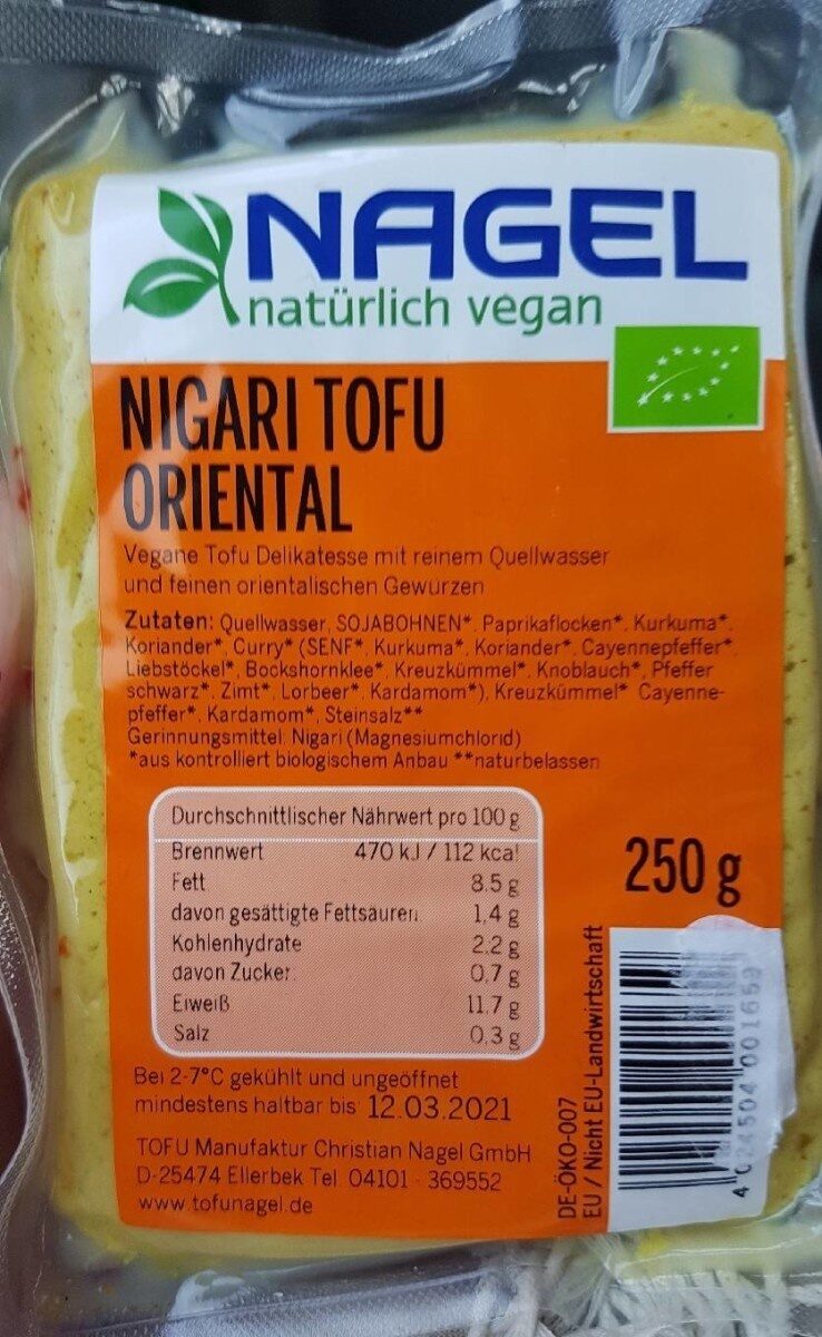 Nigari Tofu Oriental - Product - de