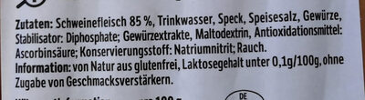 Bockwurst - Ingredients - de