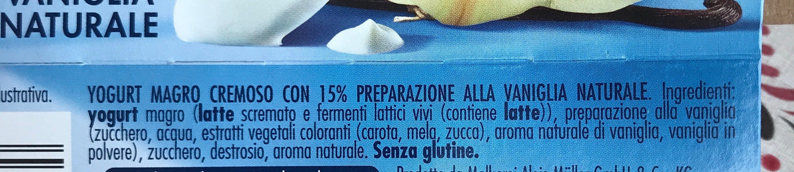 Yogurt zero grassi vaniglia naturale - Ingrédients