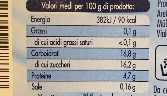 Yogurt zero grassi vaniglia naturale - Tableau nutritionnel