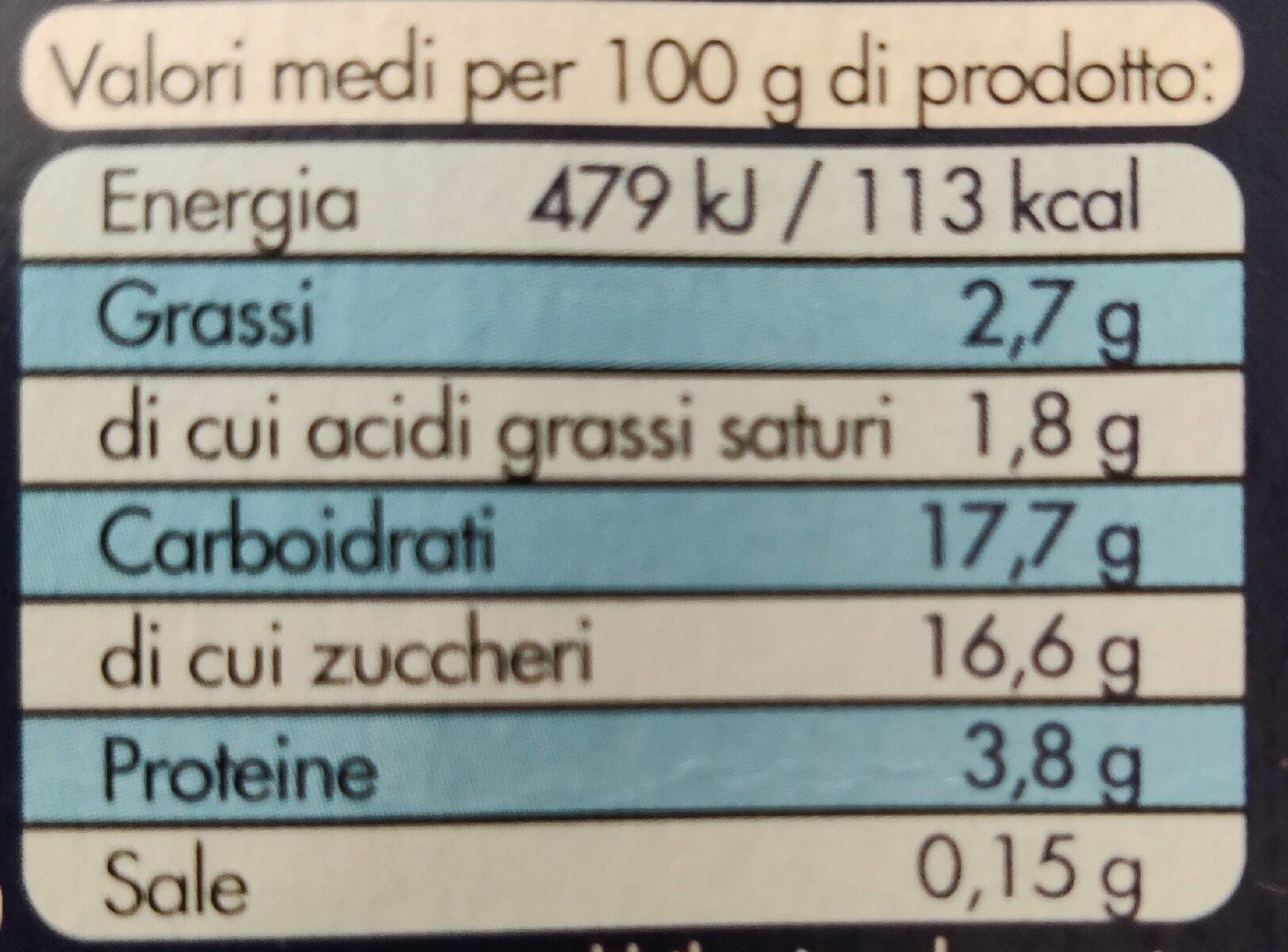 Yogurt cremoso vaniglia - Nutrition facts - it