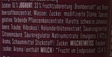 Froop Brombeere Holunderblüte - Ingredients - de