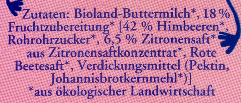 Buttermilch Himbeer-Zitrone - Ingredients - de