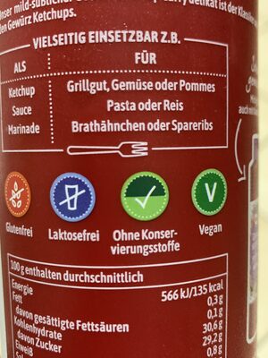 Gewürzketchup - Curry - Wiederverwertungsanweisungen und/oder Verpackungsinformationen