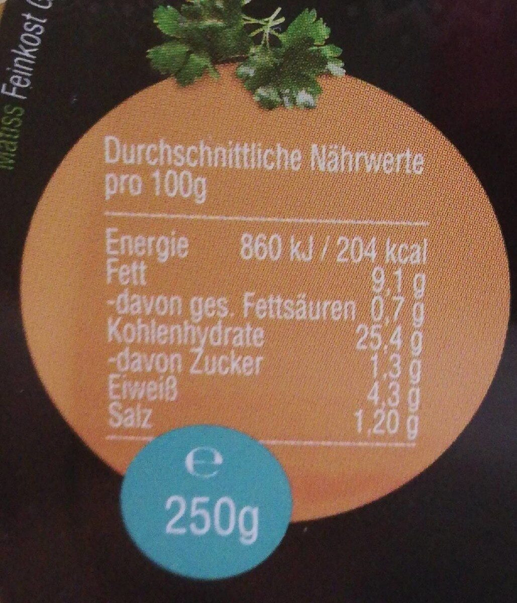 Couscous Salat - Informació nutricional - fr