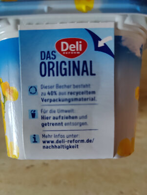 Deli Reform Margarine - Recycling instructions and/or packaging information - de