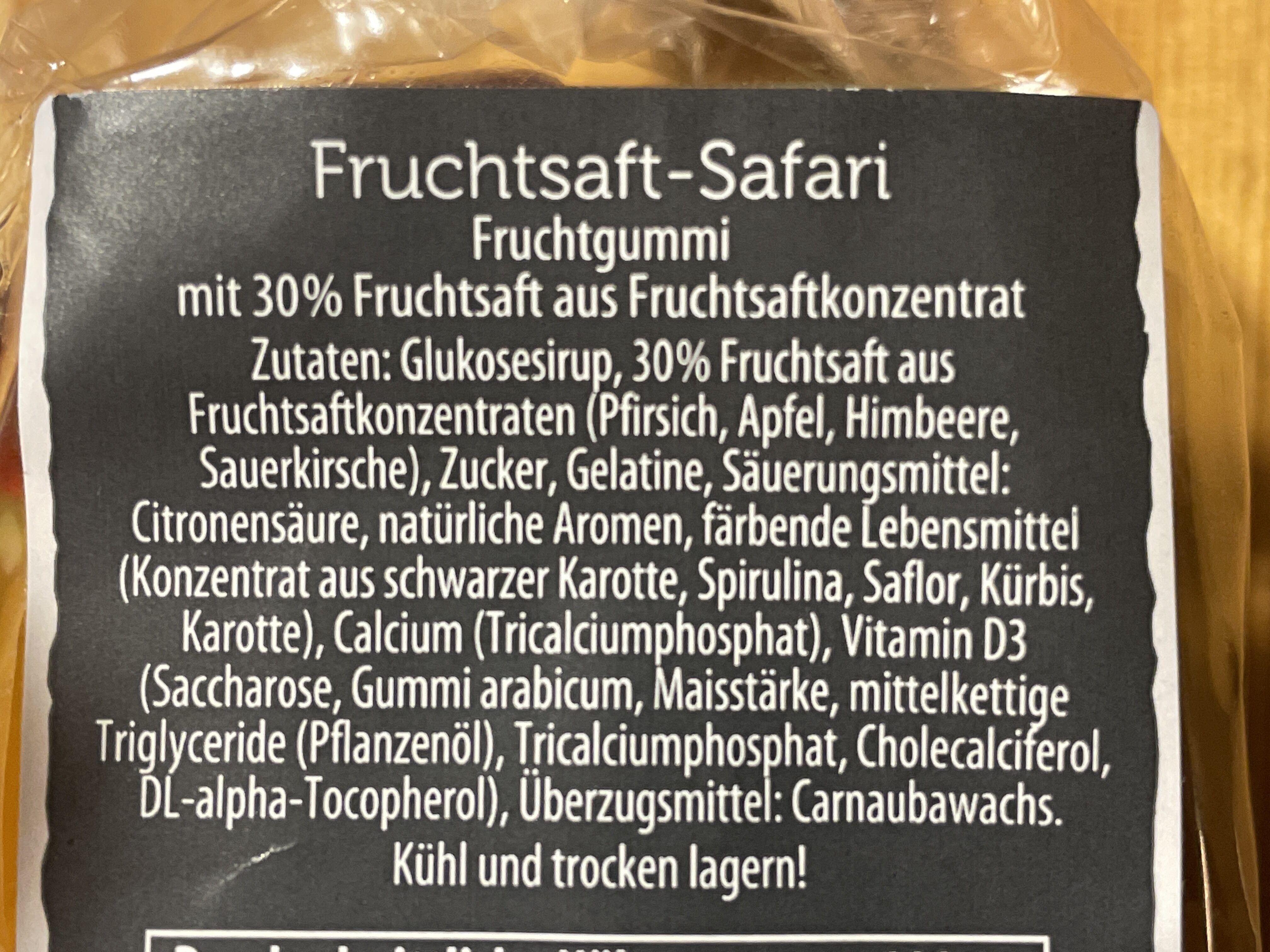 Fruchtsaft Safari Gummibärchen - Ingredients - de