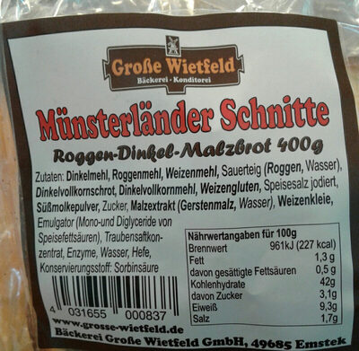Münsterländer Schnitte - Produit - de