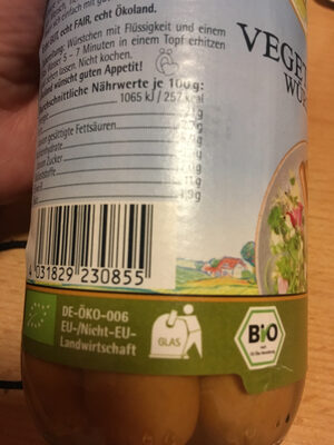 Vegetarische Würstchen - Recycling instructions and/or packaging information
