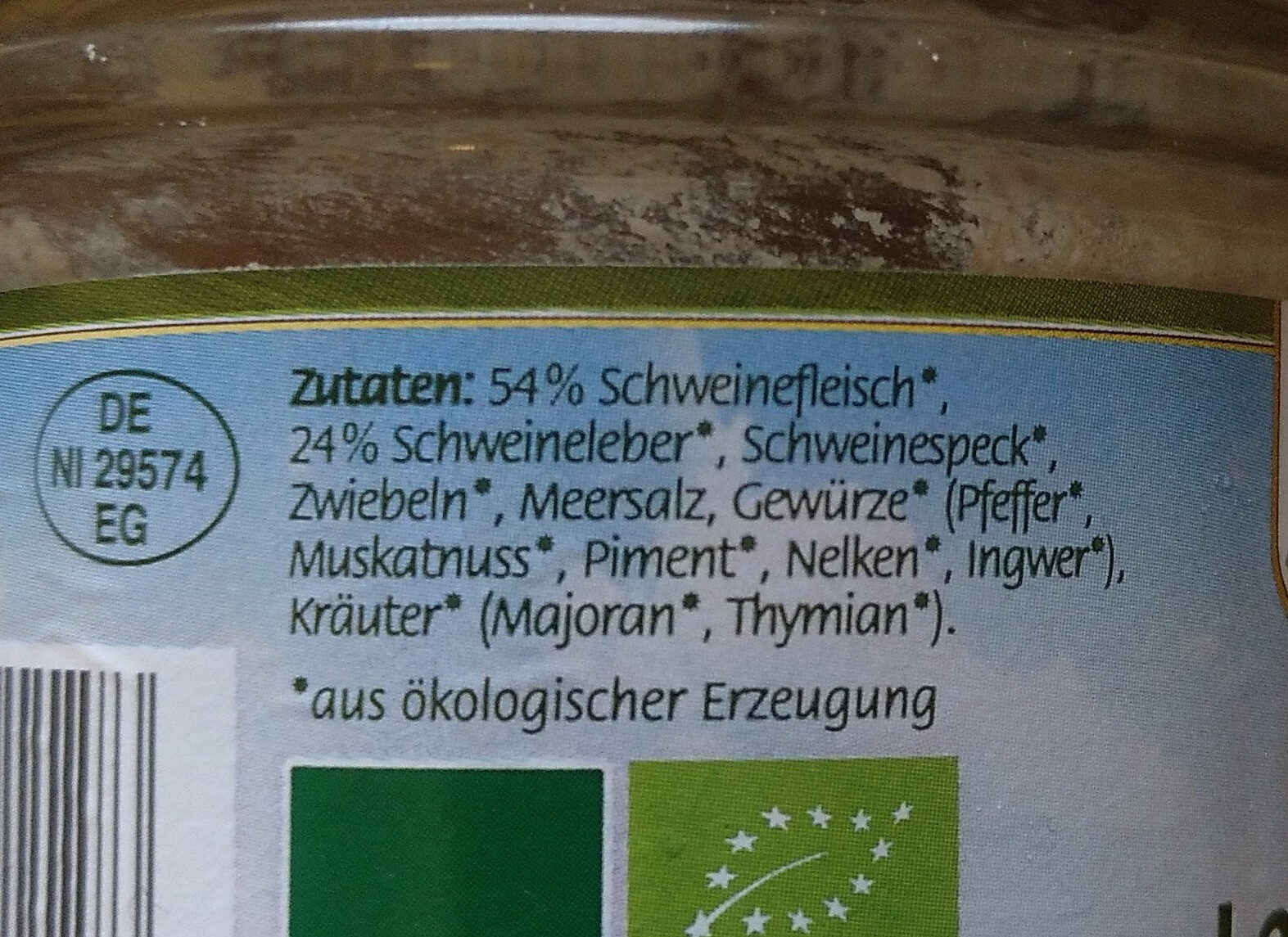 Pfälzer Leberwurst - Zutaten