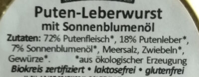 Puten-Leberwurst - Zutaten