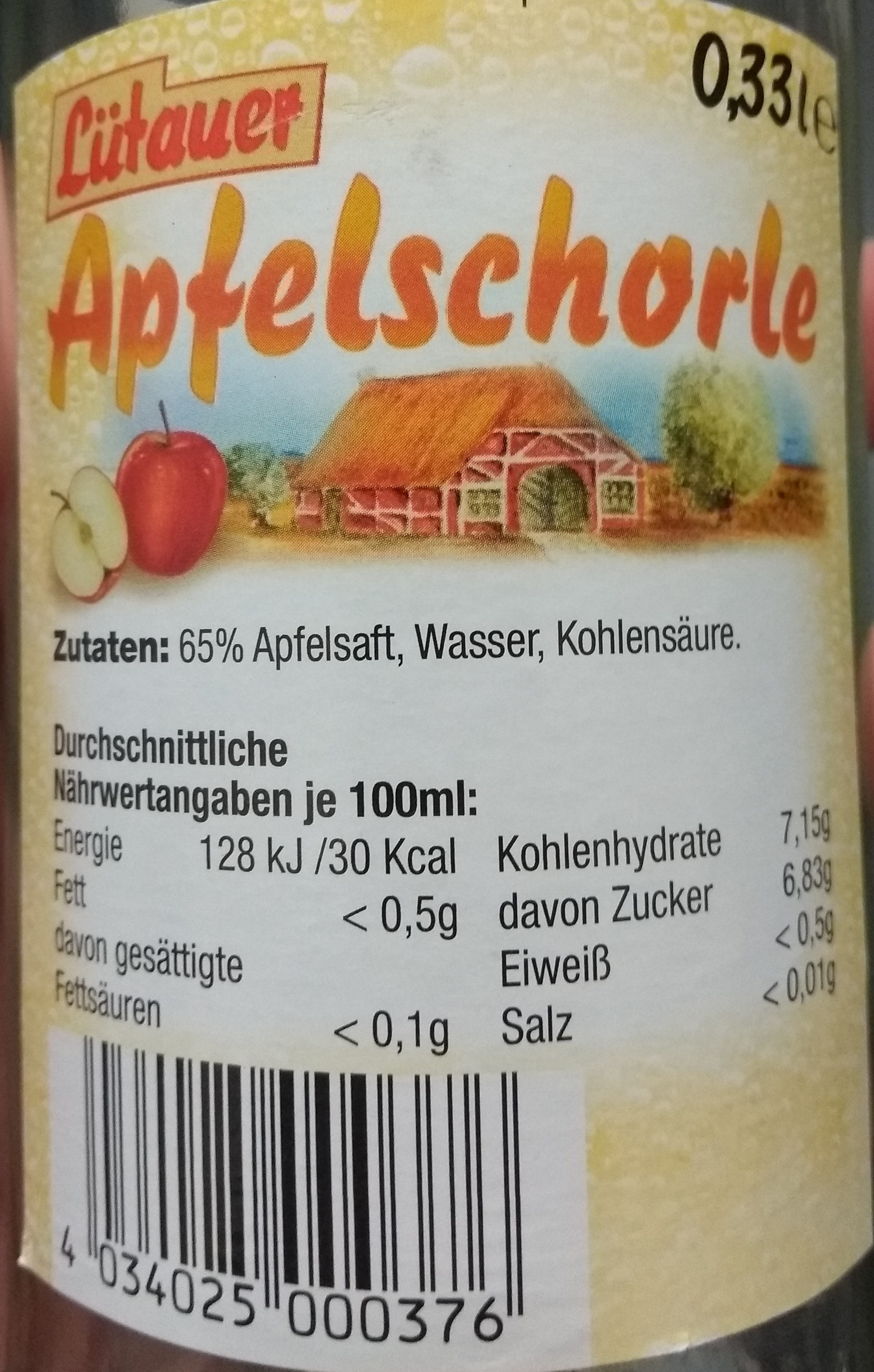 Lütauer apfelschore - Ingredients - de